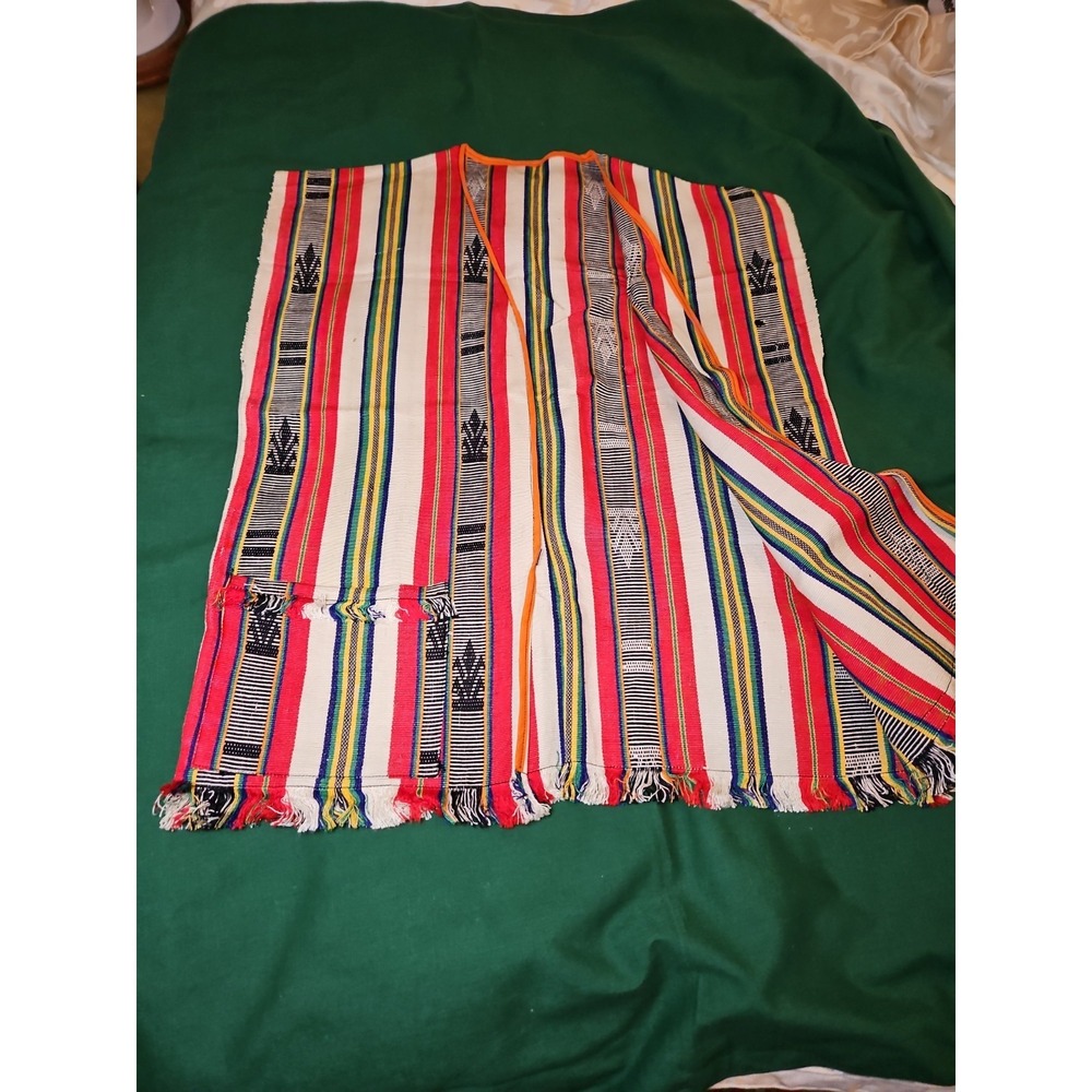 Vintage Handwoven Peruvian Textile Vest Andean Bolivia Quechua Boho Festival